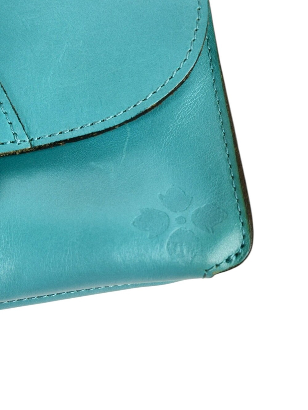 Patricia Nash Turquoise Leather Crossbody Wallet Bag | 100% Leather - Picture 8 of 16